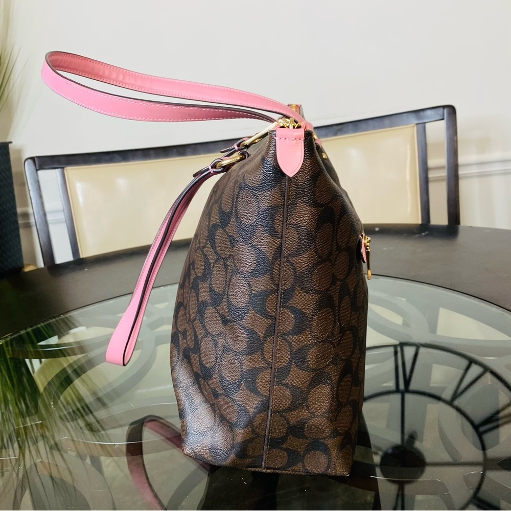 Coach Gallery Tote in Signature Canvas Large Size Brown Bag Women 79609 - Picture 8 of 16